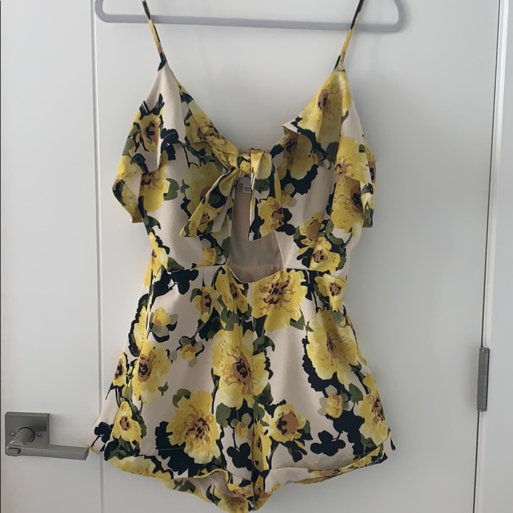 Sunflower Print Romper